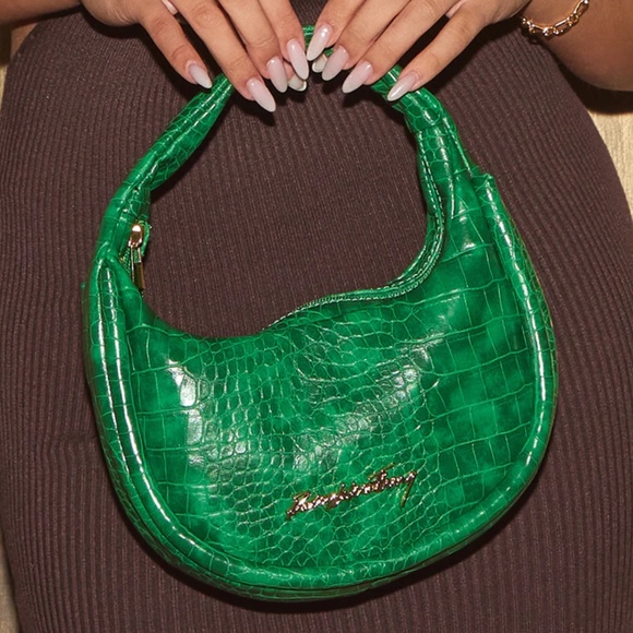 Green Croc mini grab bag - Picture 2 of 2